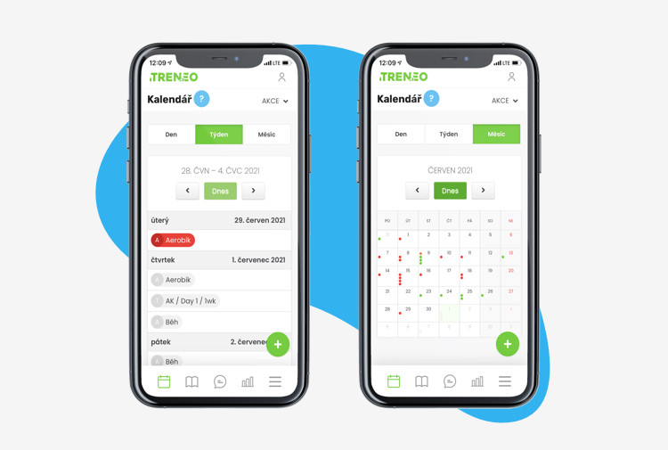 iTRENEO - kalendář aktivit v mobilní aplikaci